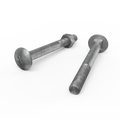 Zenith M10 x 100mm Hot Dipped Galvanised Cup Head Bolt and Nut - 4.6 Grade Steel, Each