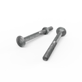 Zenith M10 x 120mm Hot Dipped Galvanised Cup Head Bolt and Nut - 4.6 Grade Steel, Each