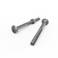 Zenith M10 x 140mm Hot Dipped Galvanised Cup Head Bolt and Nut - 4.6 Grade Steel, Each