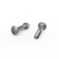 Zenith M12 x 65mm Hot Dip Galvanised Cup Head Bolt & Nut - 4.6 Grade Steel