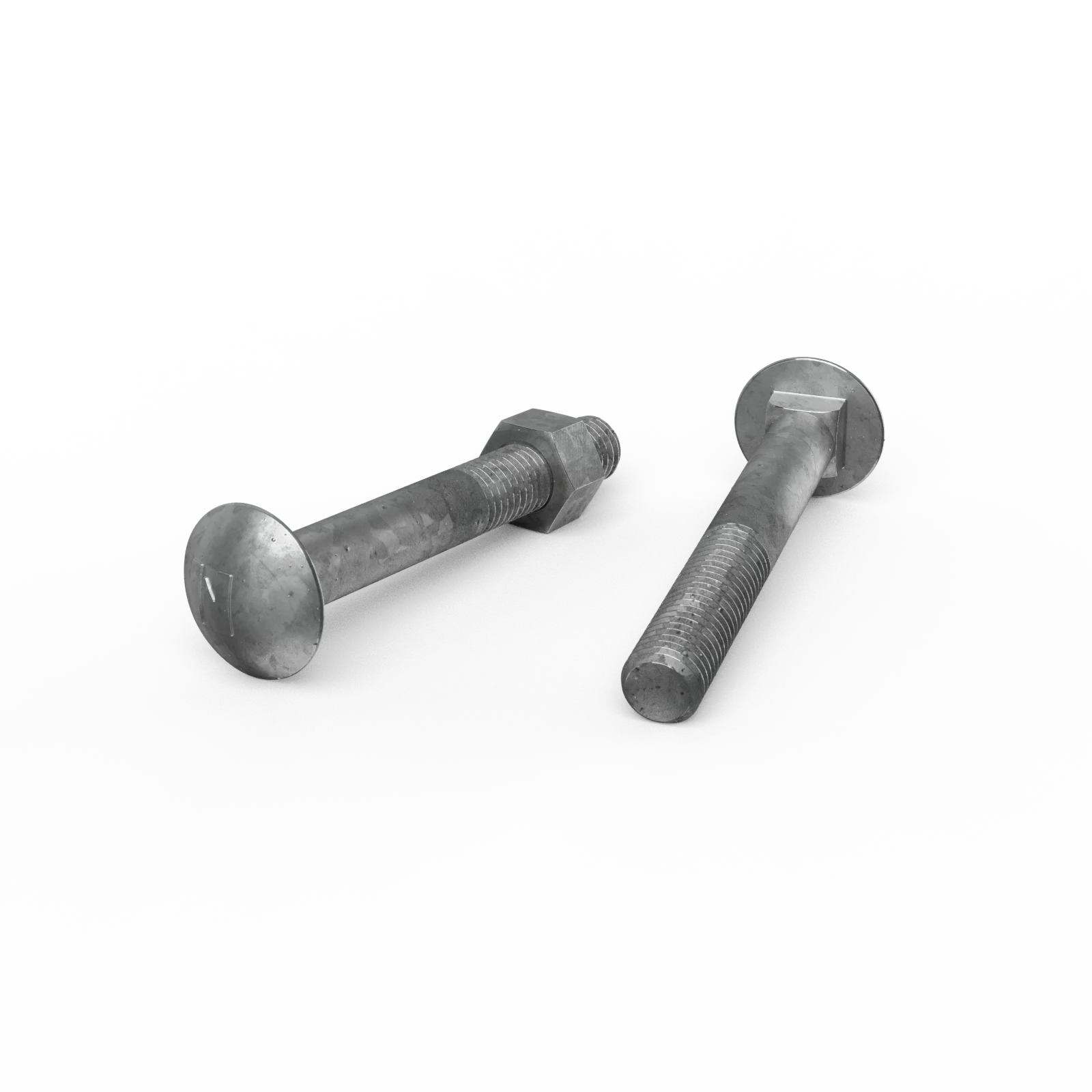 Zenith M12 x 90mm Hot Dip Galvanised Cup Head Bolt and Nut - Each