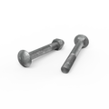 Zenith M12 x 100mm Hot Dip Galvanised Cup Head Bolt & Nut - 4.6 Grade Steel