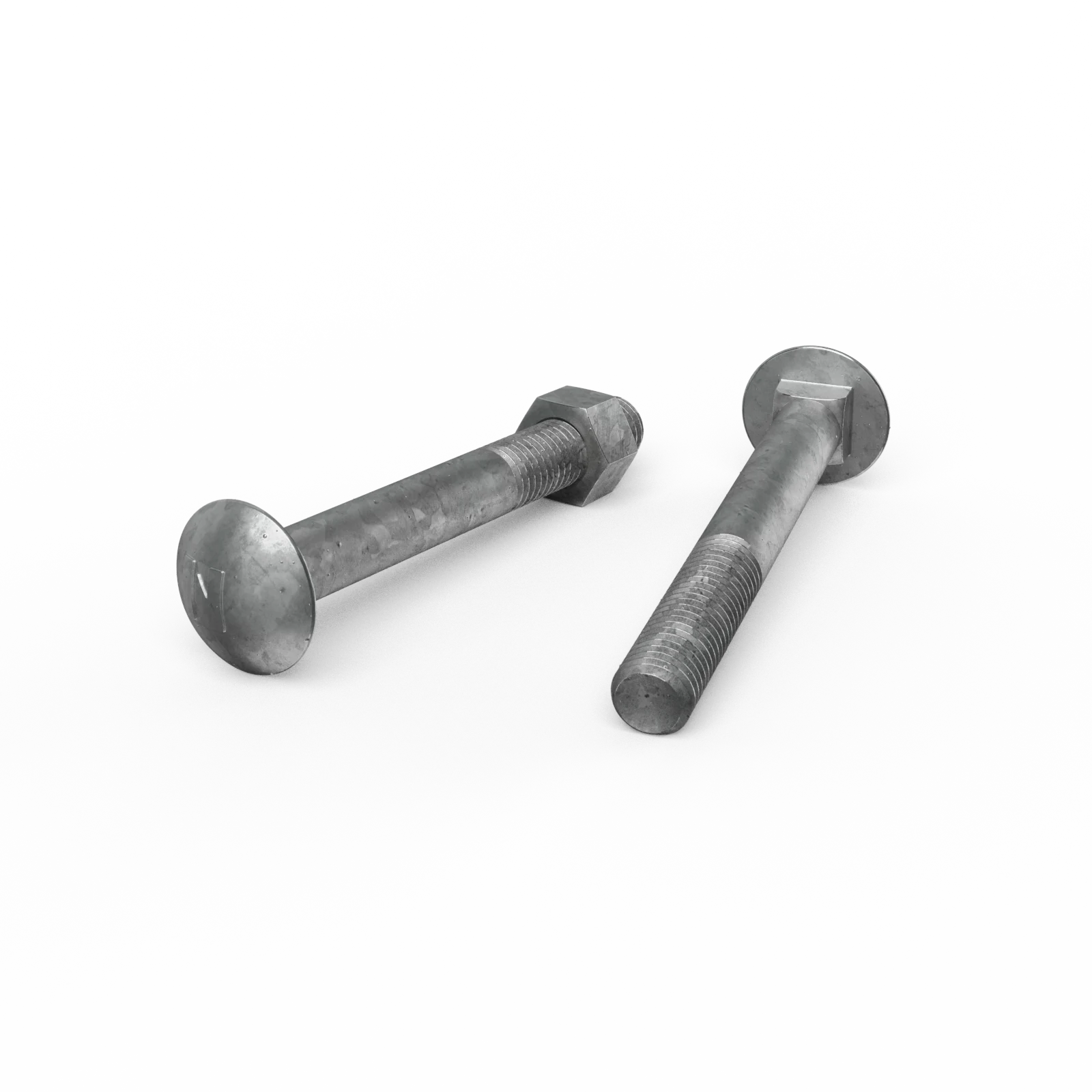 Zenith M12 x 100mm Hot Dip Galvanised Cup Head Bolt & Nut - 4.6 Grade Steel