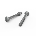 Zenith M12 x 120mm Hot Dip Galvanised Cup Head Bolt & Nut - 4.6 Grade Steel