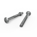 Zenith M12 x 130mm Hot Dip Galvanised Cup Head Bolt & Nut - 4.6 Grade Steel
