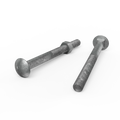 Zenith M12 x 140mm Hot Dip Galvanised Cup Head Bolt & Nut - 4.6 Grade Steel