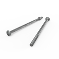 Zenith M12 x 300mm Hot Dip Galvanised Cup Head Bolt & Nut - 4.6 Grade Steel