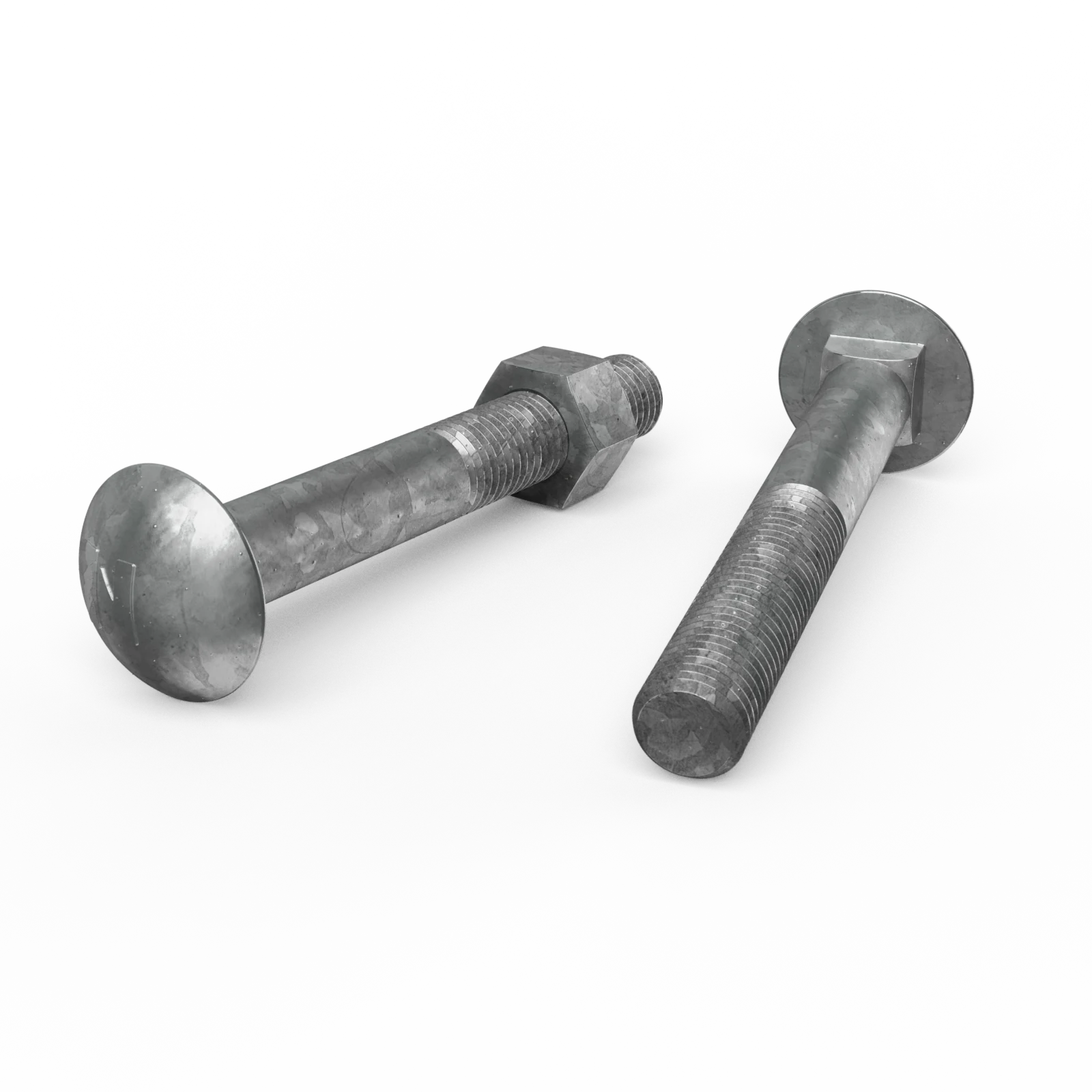 Zenith M16 x 120mm Hot Dip Galvanised Cup Head Bolt and Nut - Each