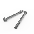 Zenith M16 x 260mm Hot Dip Galvanised Cup Head Bolt and Nut - Each