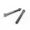 Zenith M12 x 150mm Hot Dip Galvanised Hex Head Bolt and Nut - 4.6 Grade Steel