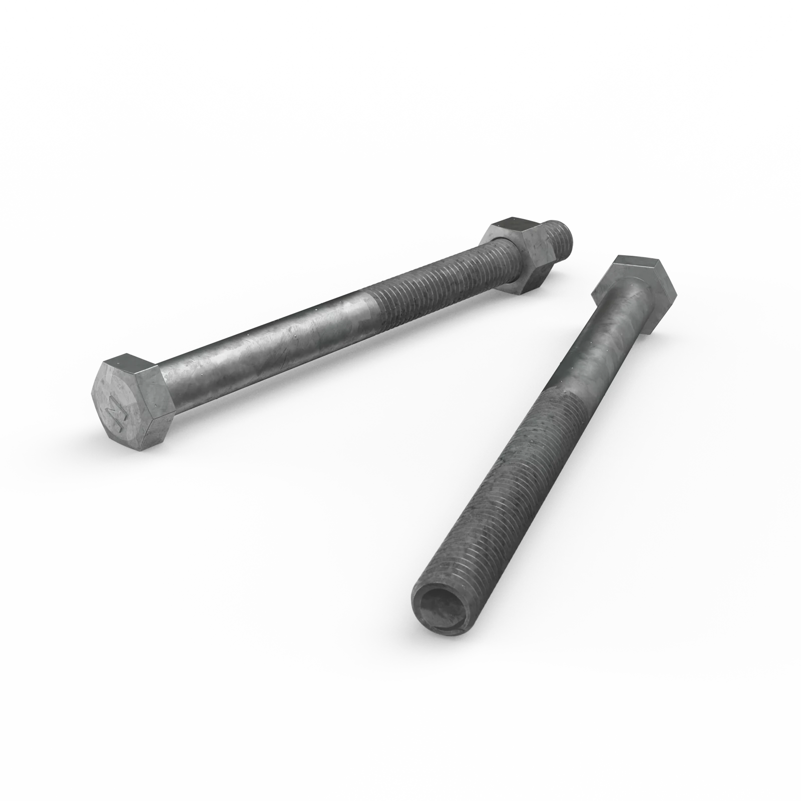 Zenith M12 x 150mm Hot Dip Galvanised Hex Head Bolt and Nut - 4.6 Grade Steel