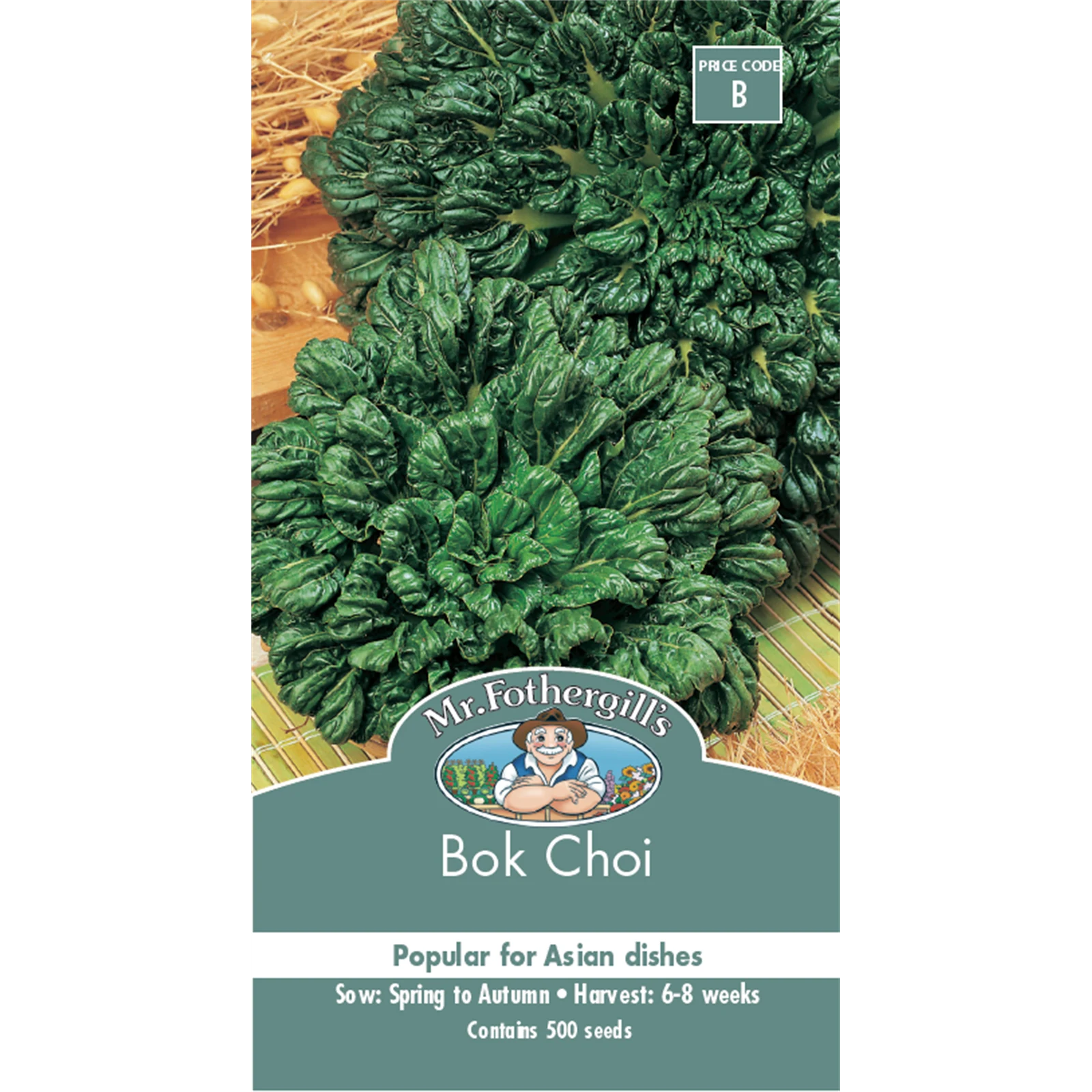 Mr Fothergill's Bok Choi Seeds - Quick-Maturing White-Stemmed Asian Greens