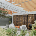 Lattice Makers Black Bamboo Screen Capping 900 x 80mm