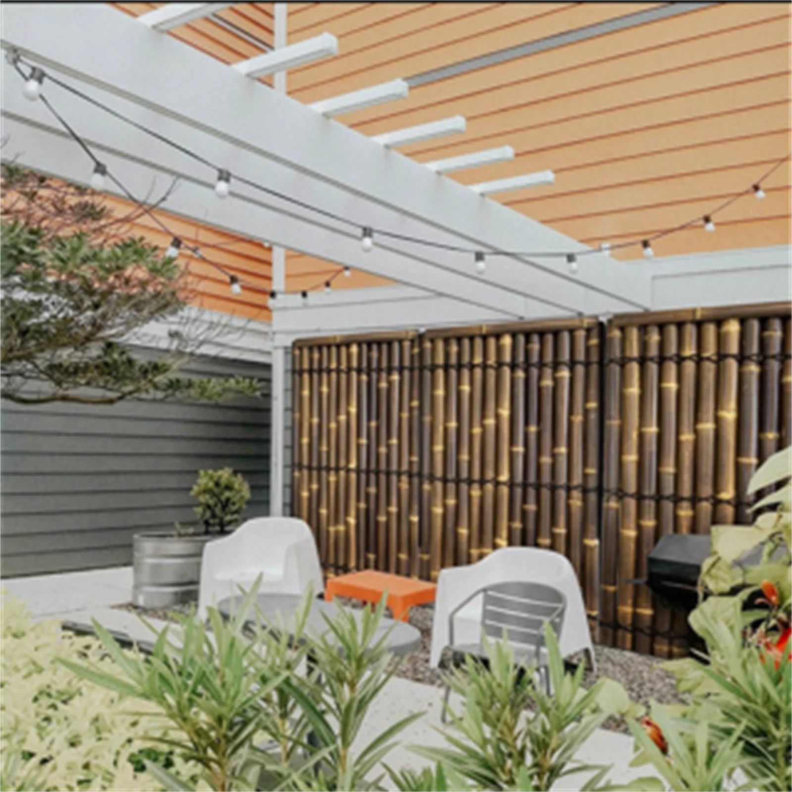Lattice Makers Black Bamboo Screen Capping 900 x 80mm