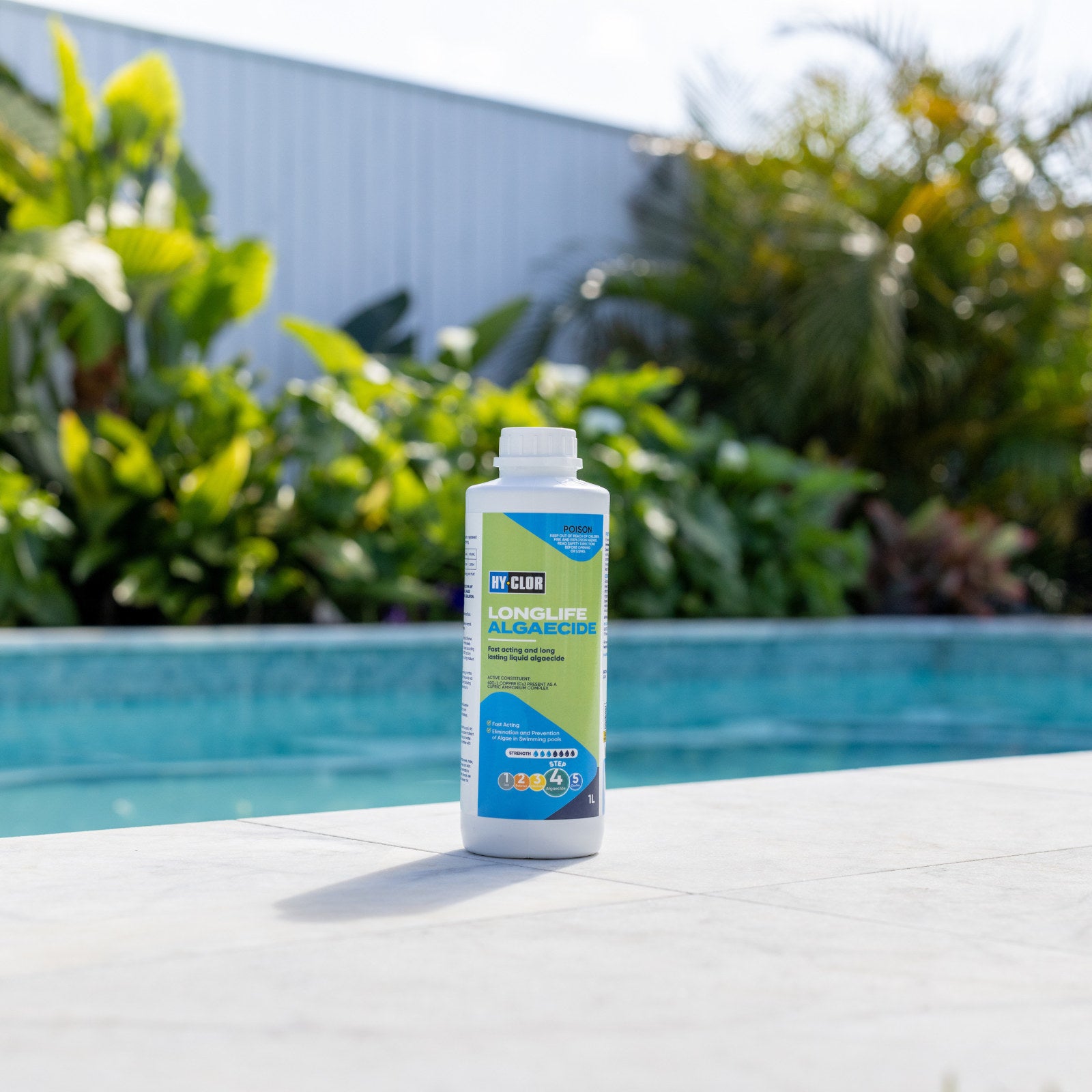 Hy-Clor Longlife Pool Algaecide 1L Copper Cupric Ammonium Complex