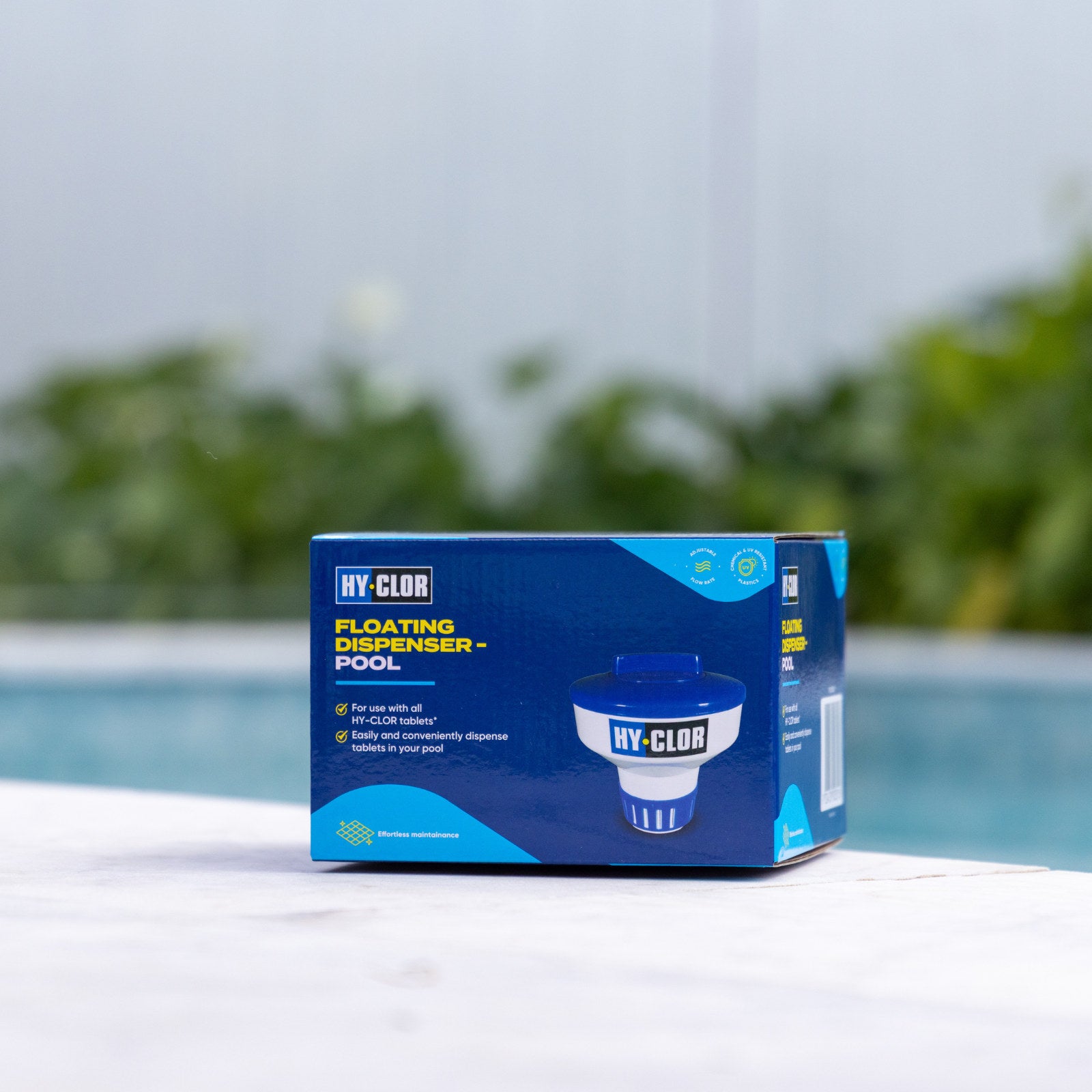 Hy-Clor Pool Floating Dispenser Adjustable Vents Chemical Resistant