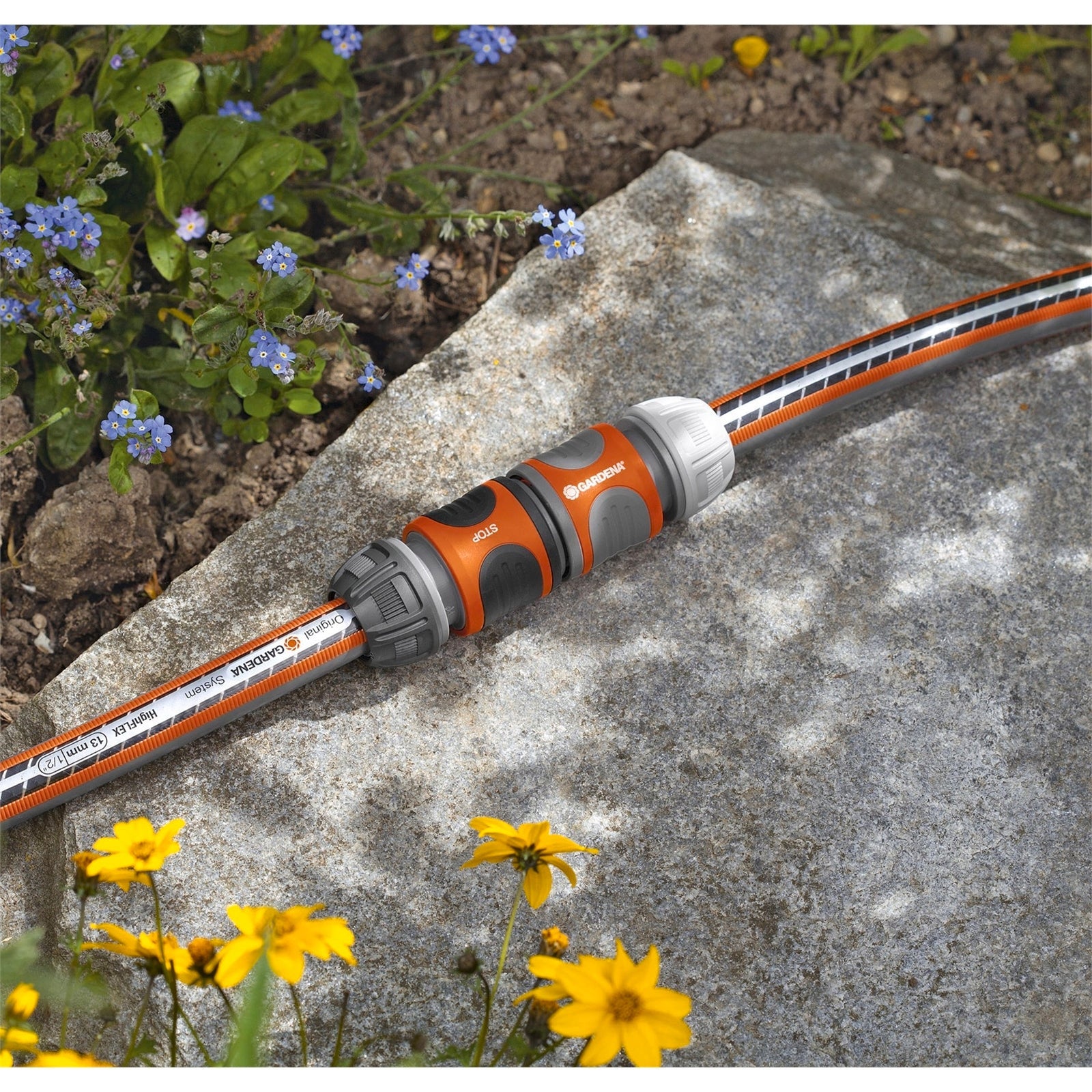 GARDENA 13mm Hose Coupling - High Grade Plastic, Quick Click, Outdoor