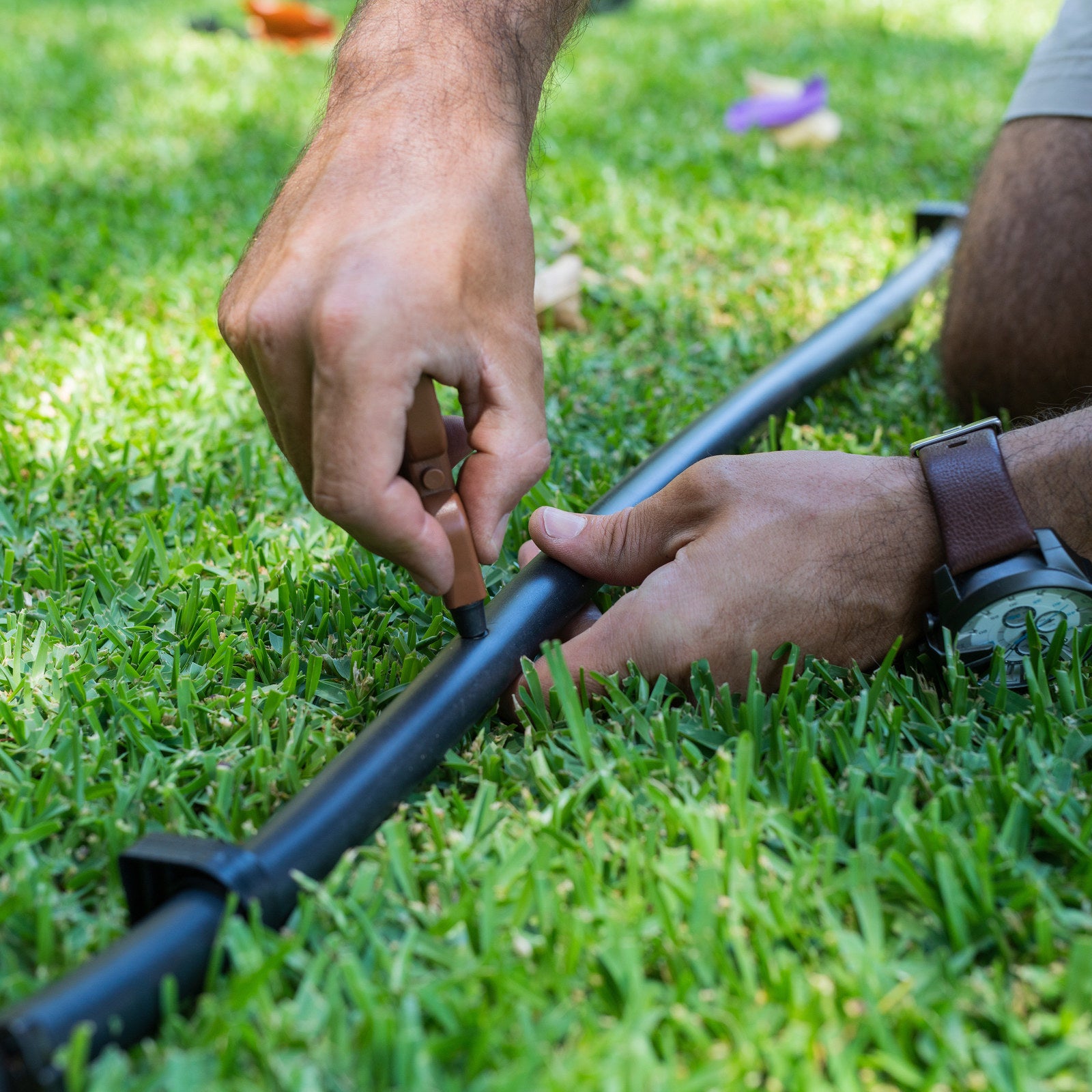 Holman 13mm x 1m Drip Irrigation Tube - Black LDPE Pre-Cut Poly Pipe