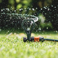 Holman Butterfly Head Sprinkler - Black Plastic Garden Irrigation Sprinkler
