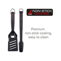 Matador Black Non-Stick BBQ Tool Set - 2 Piece Stainless Steel Tongs & Spatula