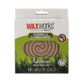 Waxworks Citronella & Sandalwood Mosquito Repellent Coils - 10 Pack