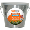 Waxworks Citronella Bucket Candle - Galvanised Metal Outdoor