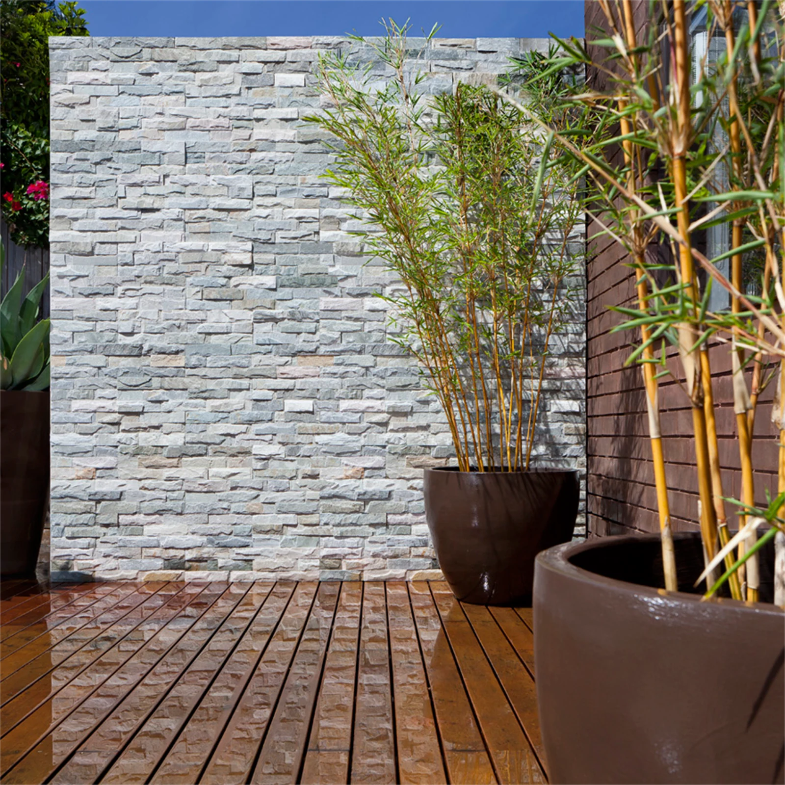 Decor8 Tiles Hotham Large Panel Stone 600 x 150mm 6 Pack Water Resistant