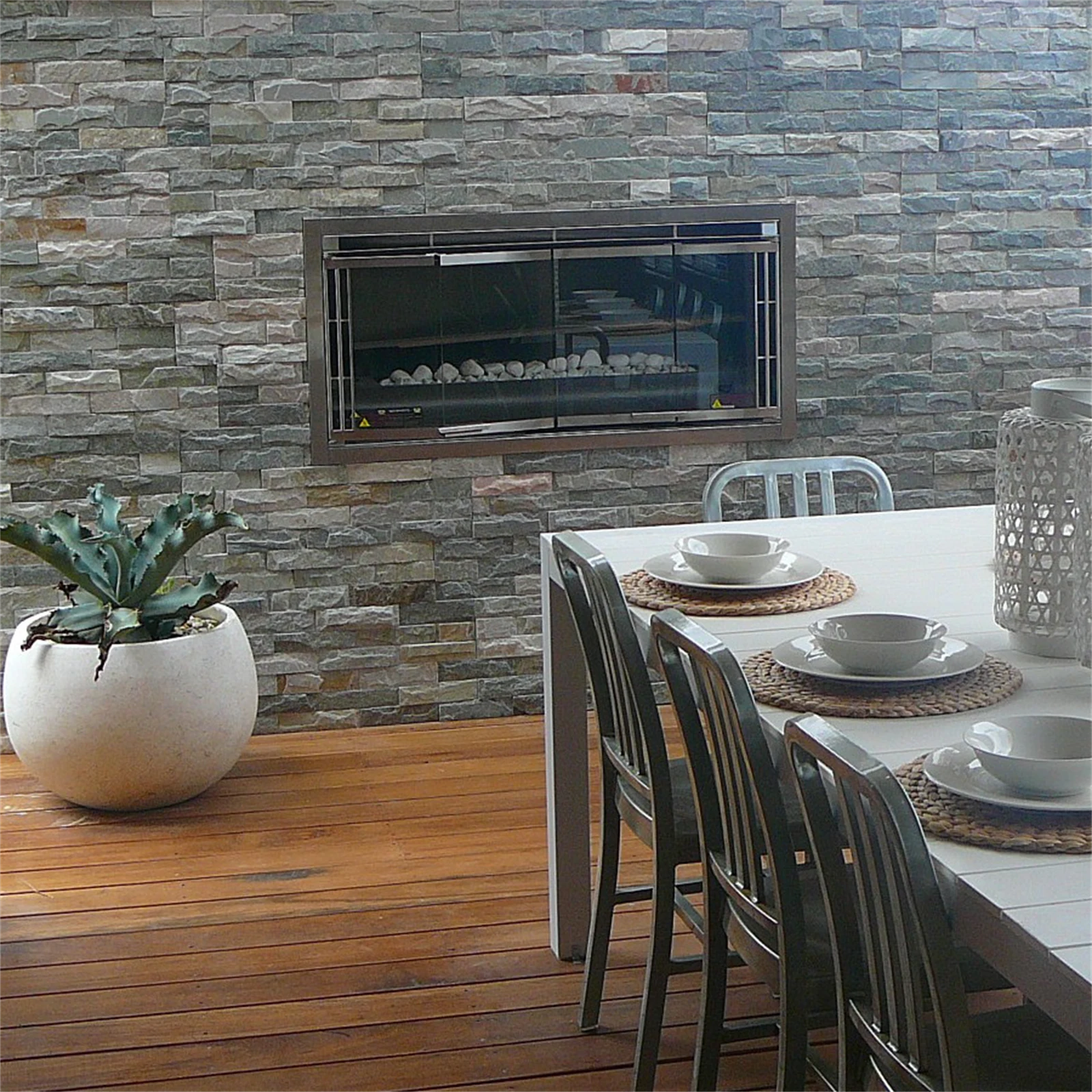 Decor8 Tiles Hotham Large Panel Stone 600 x 150mm 6 Pack Water Resistant