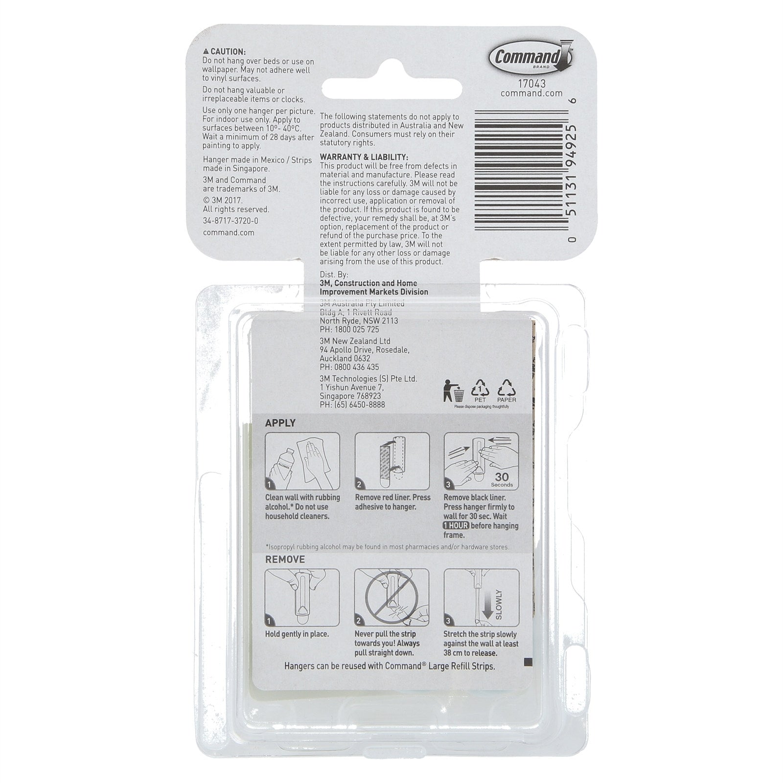 Command White Adhesive Wire-Back Picture Hanger - 3 Pack