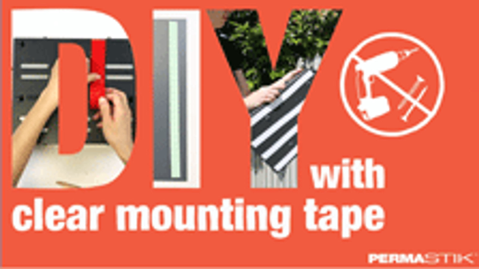 Permastik 30mm x 30mm Clear Outdoor Mounting Tabs - 12 Pack Acrylic Indoor & Outdoor