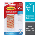 Command Medium & Large White Adhesive Wet Area Refill Strips - 6 Pack