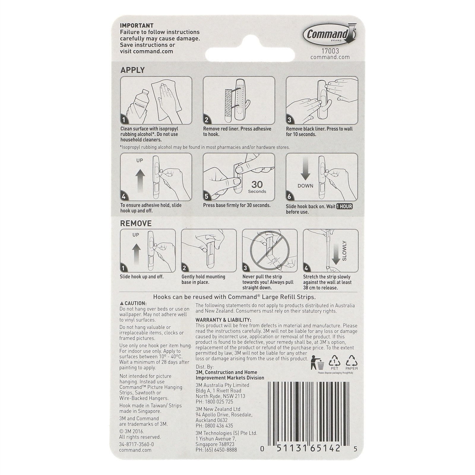 Command Large White Adhesive Wire Hook, 1 Pack