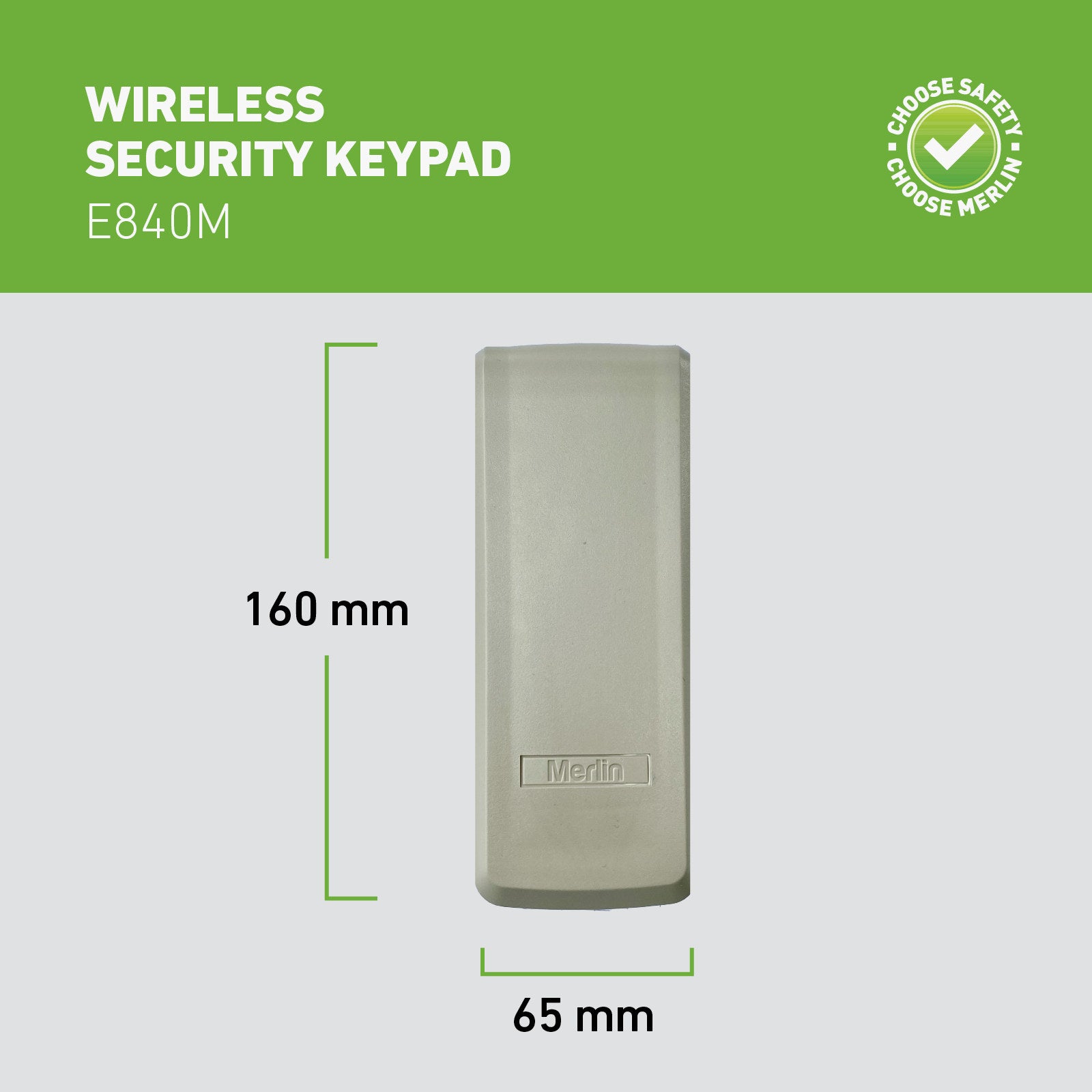 Merlin E840M Wireless Security Keypad for Garage Door Opener, Illuminated