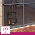 Pillar Products 202 x 254mm Black Polypropylene Flyscreen Pet Door - Medium