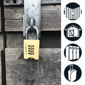 Master Lock 50mm Brass Resettable Combination Padlock - Hardened Steel Shackle, 4-Dial