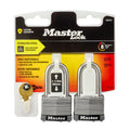 Master Lock 44mm Laminated Stainless Steel Padlock with Pin Cylinder - 2 Pack