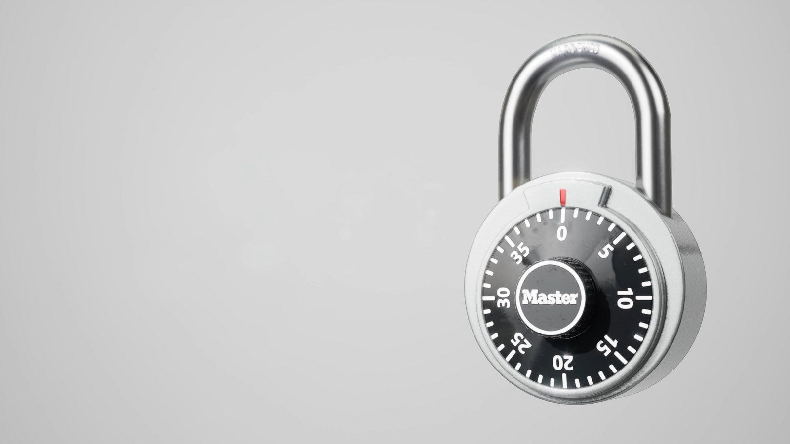 Master Lock 48mm Combination Padlock, Stainless Steel Body, Hardened Steel Shackle