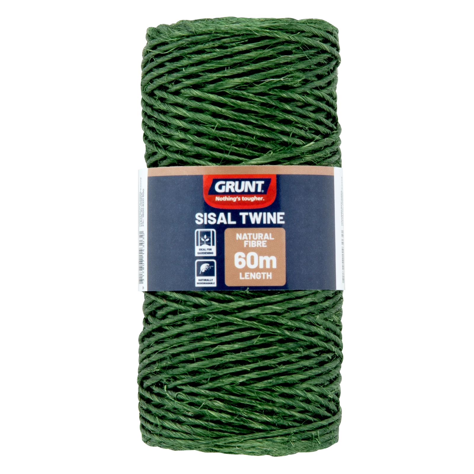 Grunt 60m Dark Green Sisal Twine, Natural Fibre, Weather Resistant
