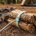 Grunt 6mm x 25m Outdoor Rope, White with Green Trace, Braided PP Multi-Filament, 350kg Break Strength