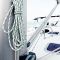 Grunt 8mm x 25m Outdoor Rope, White with Green Trace, Braided Polypropylene, 600kg Break Strength