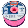 Grunt 100m Fluorescent Builders Line, High-Visibility Braided Nylon, Weather Resistant