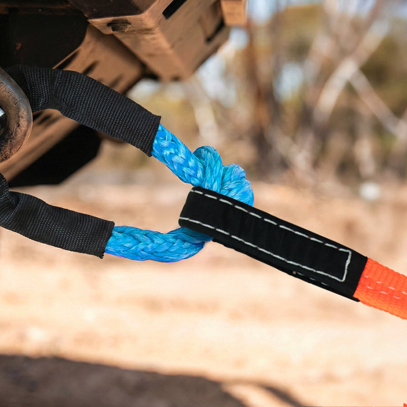 Grunt 50mm x 4.5m Heavy Duty Tow Strap, Orange Polyester, UV Protected, 2272kg Lashing Capacity