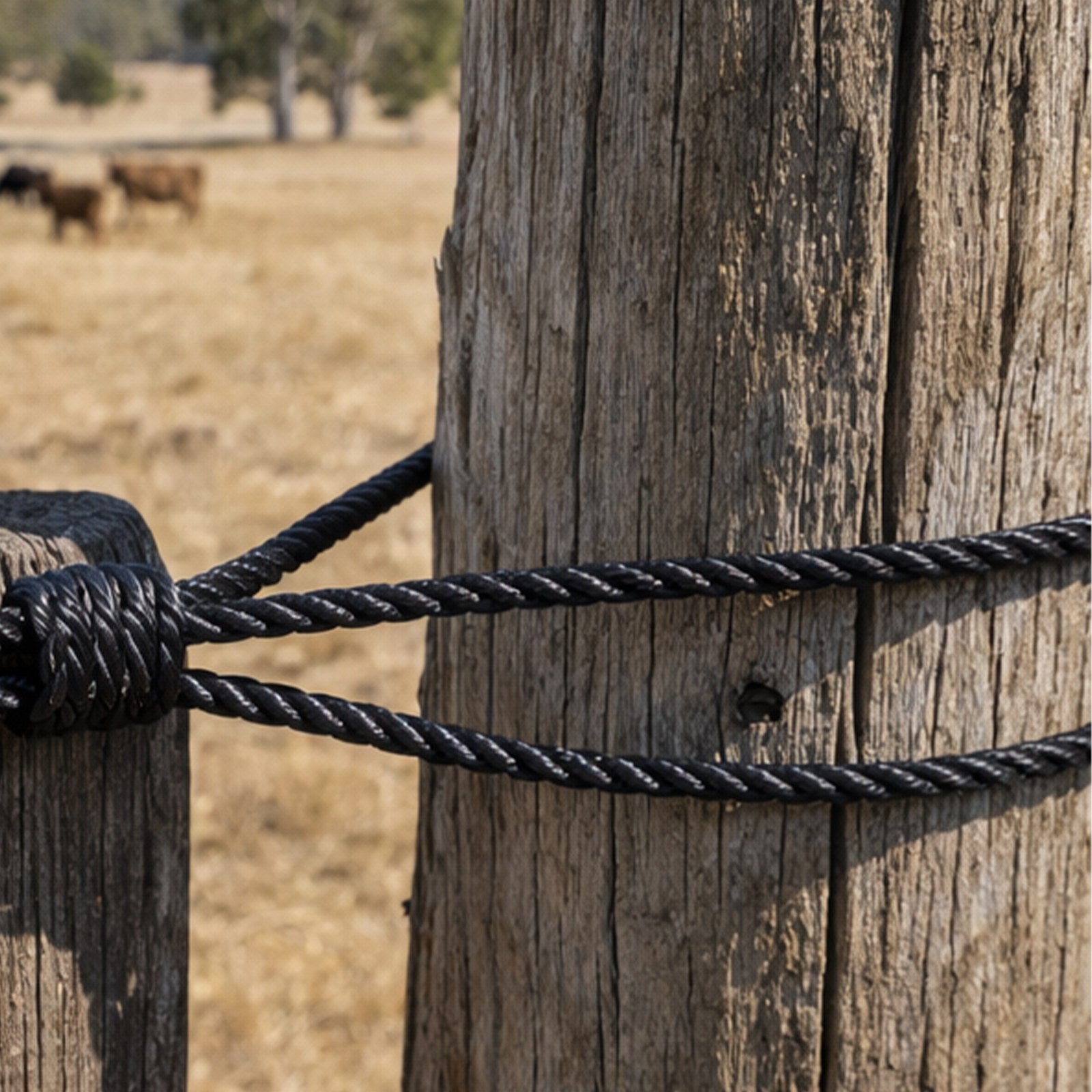 Grunt 4mm x 20m Multi Purpose Rope, Black Polypropylene, Weather Resistant, 240kg Break Strength
