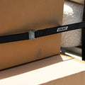 Grunt 25mm x 1m Pull Tie Down Strap, Black Polyester, 100kg Lashing Capacity, 2 Pack