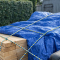 Grunt 6mm x 40m Telco Rope, Blue with Yellow, Twisted Polypropylene, 550kg Break Strength