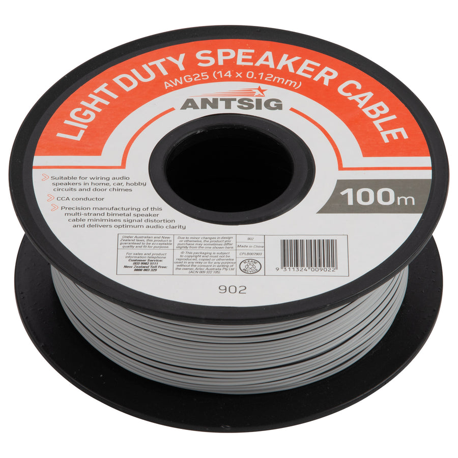 Antsig 14 x 0.12mm Light Duty Speaker Cable - Transparent PVC, Per Metre