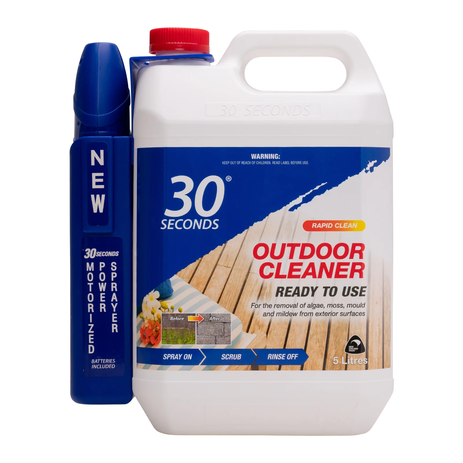 30 Seconds Outdoor Cleaner With Power Sprayer 5L