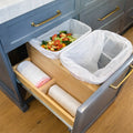 GRUNT 27L White Medium Kitchen Tidy Bags, 50 Pack, HDPE with Handles