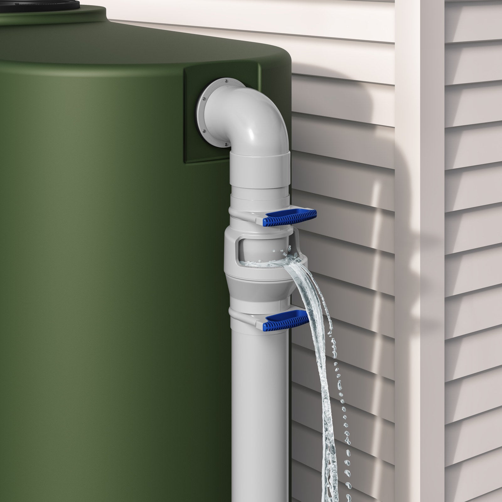 Rain Harvesting Air Gap 90mm - White UPVC Tank Backflow Protection