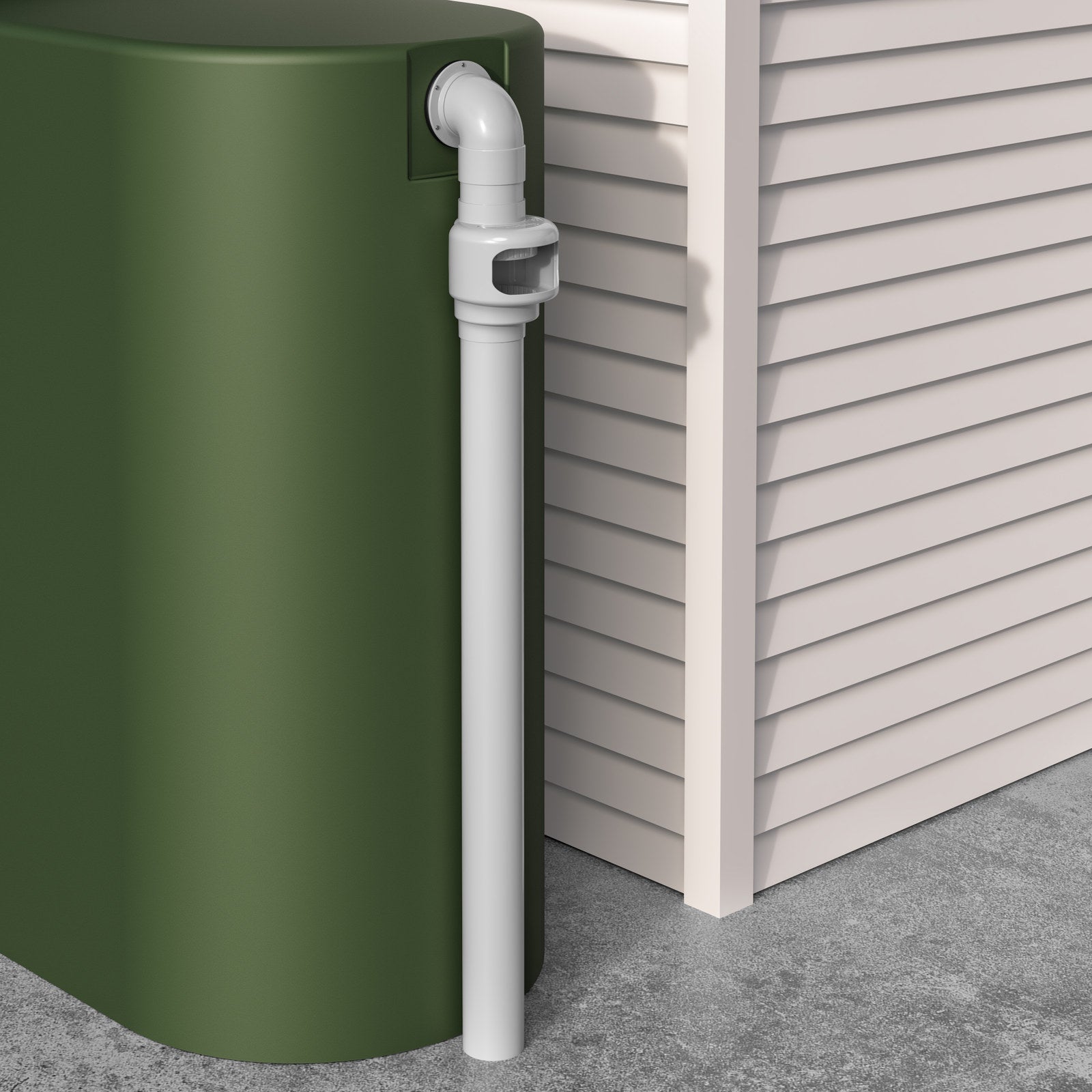 Rain Harvesting Air Gap 90mm - White UPVC Tank Backflow Protection